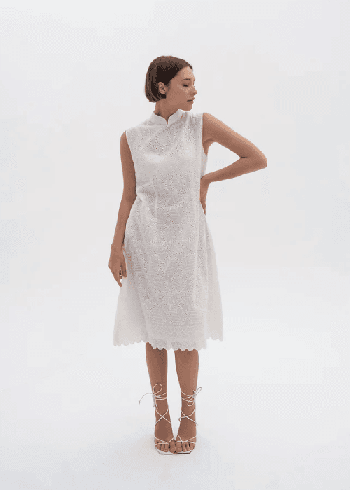 Midi Dress Shibori with Patchwork